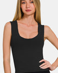 Zenana Cropped Padded Seamless Tank