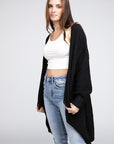 BiBi Twist Knitted Open Front Cardigan With Pockets