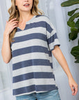 e Luna PLUS Striped Basic Top