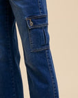 Annie Wear Straight Leg Jeans with Cargo Pockets