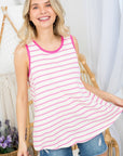 e Luna PLUS Terry Stripe Tank Top