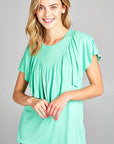 Solid Ruffle Detail Top - Online Only - My Pampered Life Seattle