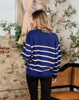 Sew In Love Striped Round Neck Sweater