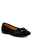 Buckrose Velvet Bow Ballerinas