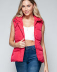 Snobbish Snap and Zip Closure Hooded Vest