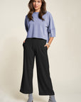 Davi & Dani Wide Leg Mid-Rise Pants