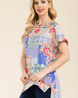 Celeste Full Size Round Neck Short Sleeve Floral T-Shirt