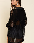 POL Oversized Fit See-through Pullover Sweater