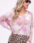 e Luna PLUS Cloud Tie Dye Cheetah Boxy Top