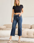 RFM Full Size Tummy Control High Waist Raw Hem Jeans