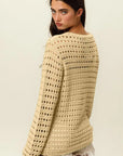 BiBi Round Neck Openwork Knit Cover Up