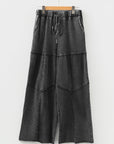 Mineral Wash Tiered Drawstring Wide Leg Pants