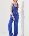 Jade by Jane Adjustable Strap Button Down Jumpsuit