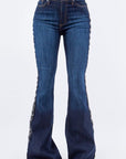 GJG Denim Ropin Bell Bottom Jean in Dark Wash