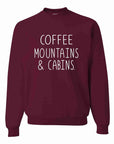 Coffee Mountains & Cabins Crew Neck