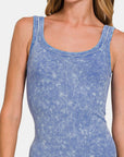 Zenana Ribbed Scoop Neck Tank