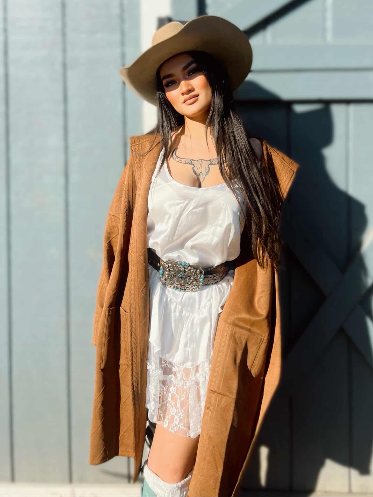 Womens Long Cardigan Cable Knitted Open Front