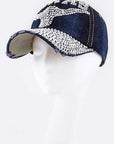 TEXAS Crystal Embellished Fashion Denim Cap