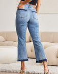 Judy Blue Full Size Release Hem Cropped Bootcut Jeans