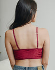 Velvet and Lace Half Cami