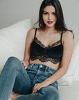 Velvet and Lace Half Cami