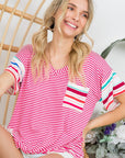 e Luna PLUS Multi Striped Boxy Top