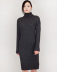 Loose Fit Turtleneck Long Sleeve Sweater Dress