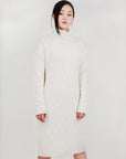 Loose Fit Turtleneck Long Sleeve Sweater Dress