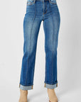 Judy Blue Full Size High Waist Front Seam Detail Straight Jeans