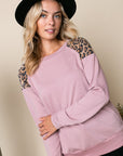 e Luna PLUS Solid Cheetah Mix Sweatshirt