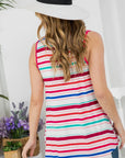 e Luna Mixed Striped Tank Top