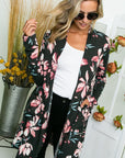 e Luna Floral Long Sleeve Cardigan