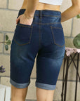 ADORA Distressed Denim Shorts with Pockets