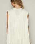 POL Pearl Detail Open Front Sleeveless Cardigan