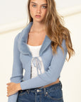 HYFVE Miss Mesmerize Fur Trim Ribbed Cardigan - Online Only