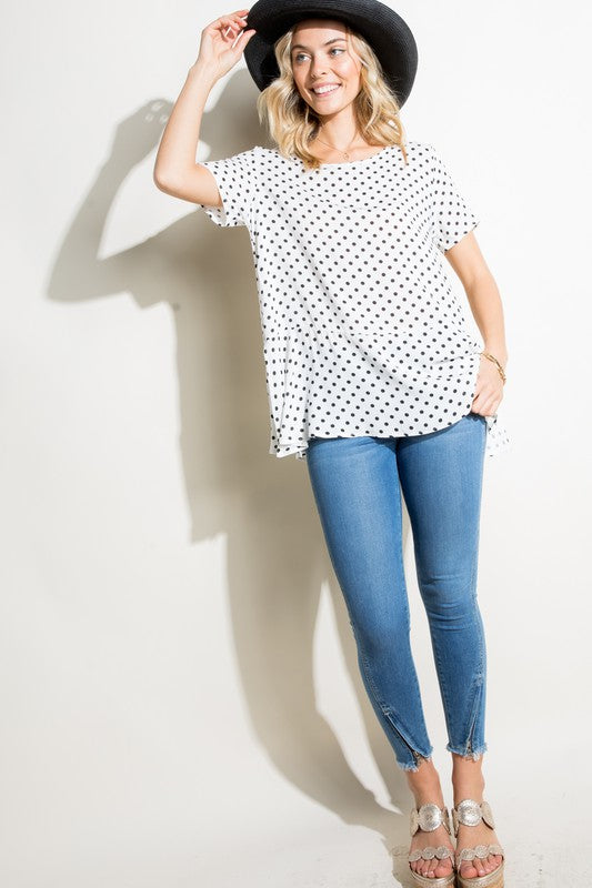 e Luna Polka Dot Tunic Top