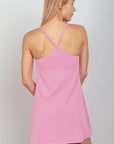 VERY J Sleeveless Active Tennis Dress with Unitard Liner