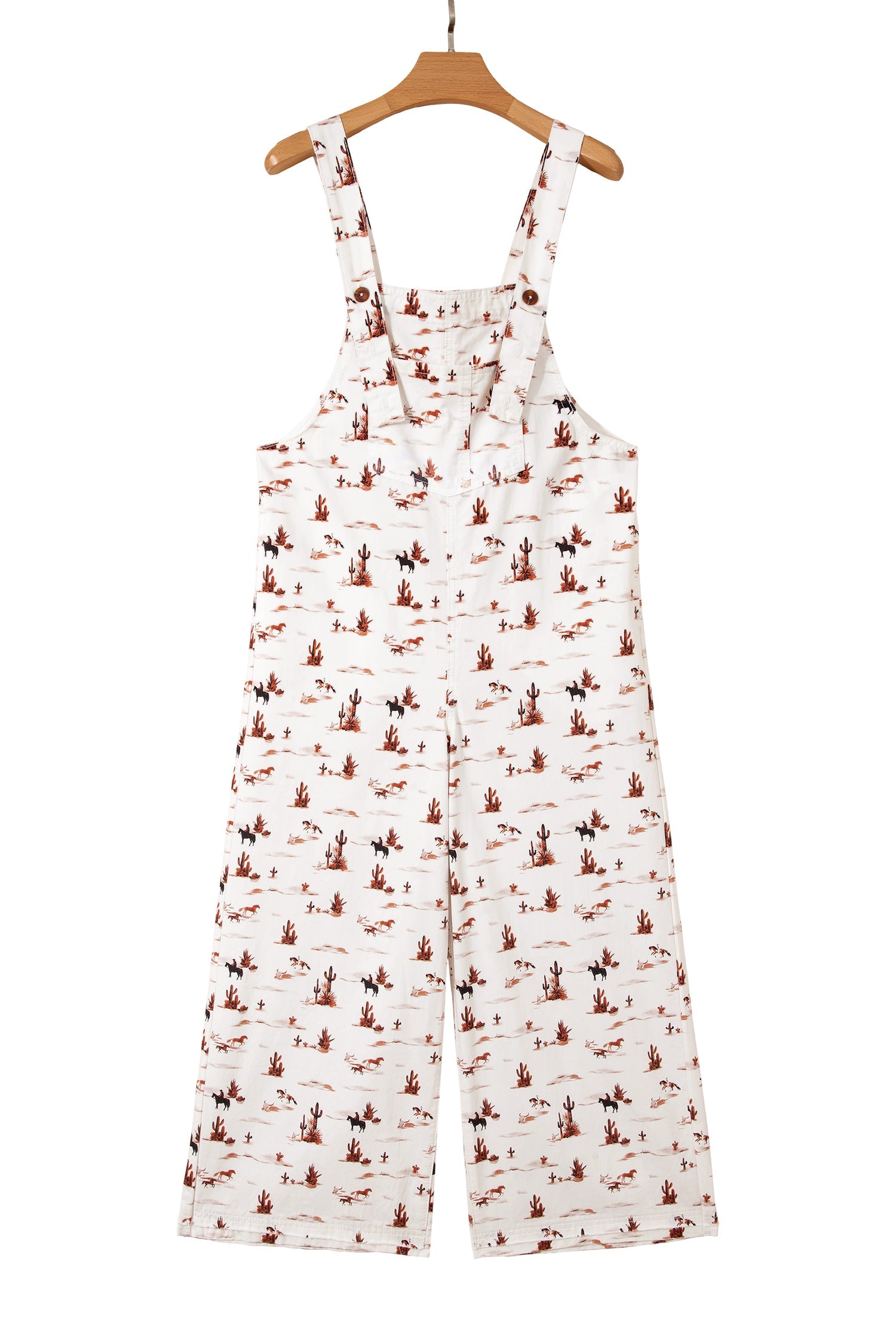 Western Adjustable Buttoned Strap Dungaree Jumpsuit