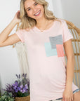 e Luna Color Block 3 Pocket Top