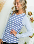 e Luna Striped Long Sleeve Top