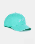 Zenana Bow Embroidered Washed Cotton Caps