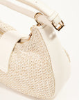 Fame Straw Braid Hobo Bag