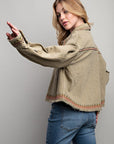 Embroidered Wash Cotton Jacket