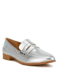 Potania Penny Strap Metallic Loafers