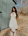 Emory Park | Halter Asymmetrical Printed Dress
