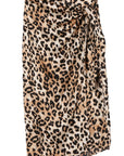 Lilou Satin Leopard Tie Skirt