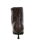 Thymus Snake Print Kitten Heel Boots