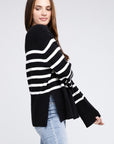 BiBi Ribbed Hem Stripe Sweater