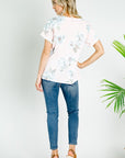 e Luna PLUS Triblend Floral V-Neck Top