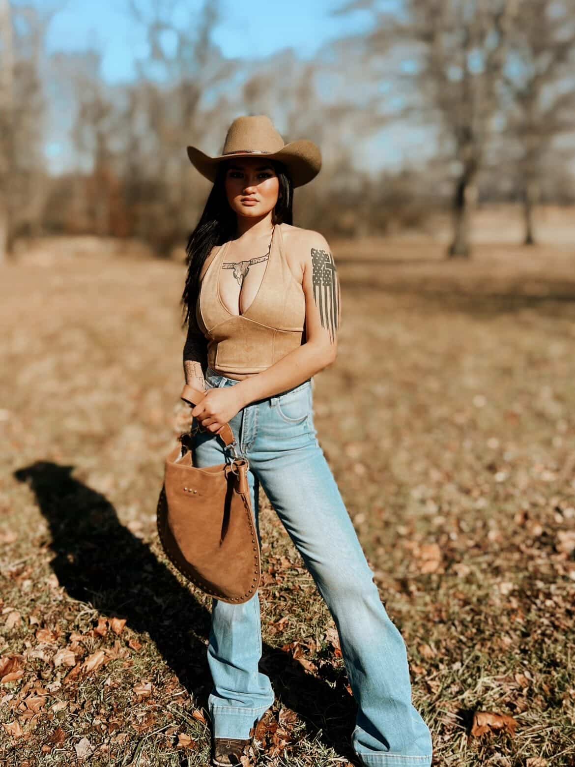 Rosalie Rivet Suede Hobo Bag
